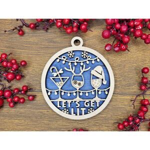 Get LIT Funny Christmas Ornaments Naughty Nice Laser Engraved Custom Gift